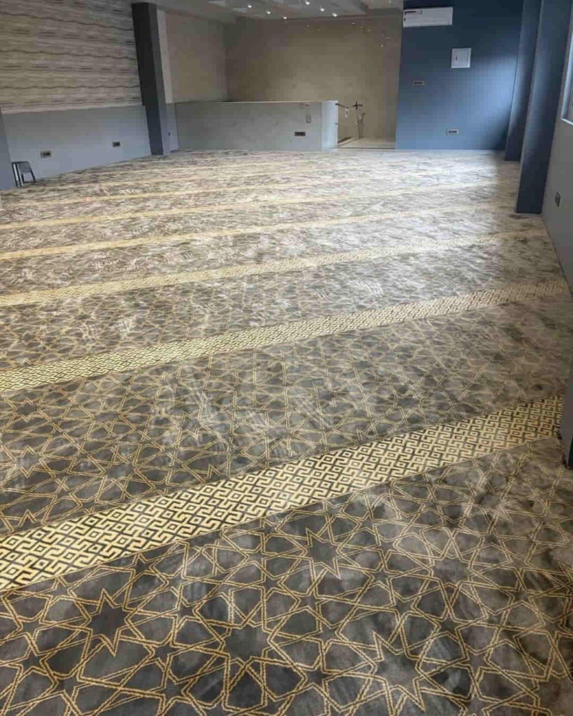 latest mosque carpet installation project