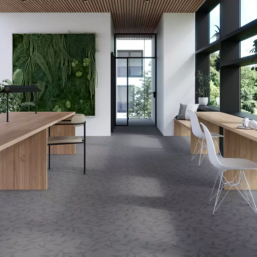 Dotted Leaves Grey - Image 3