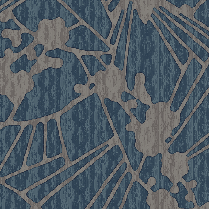 flower mosaic dark blue