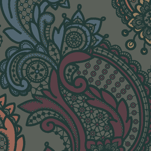 paisley lace green