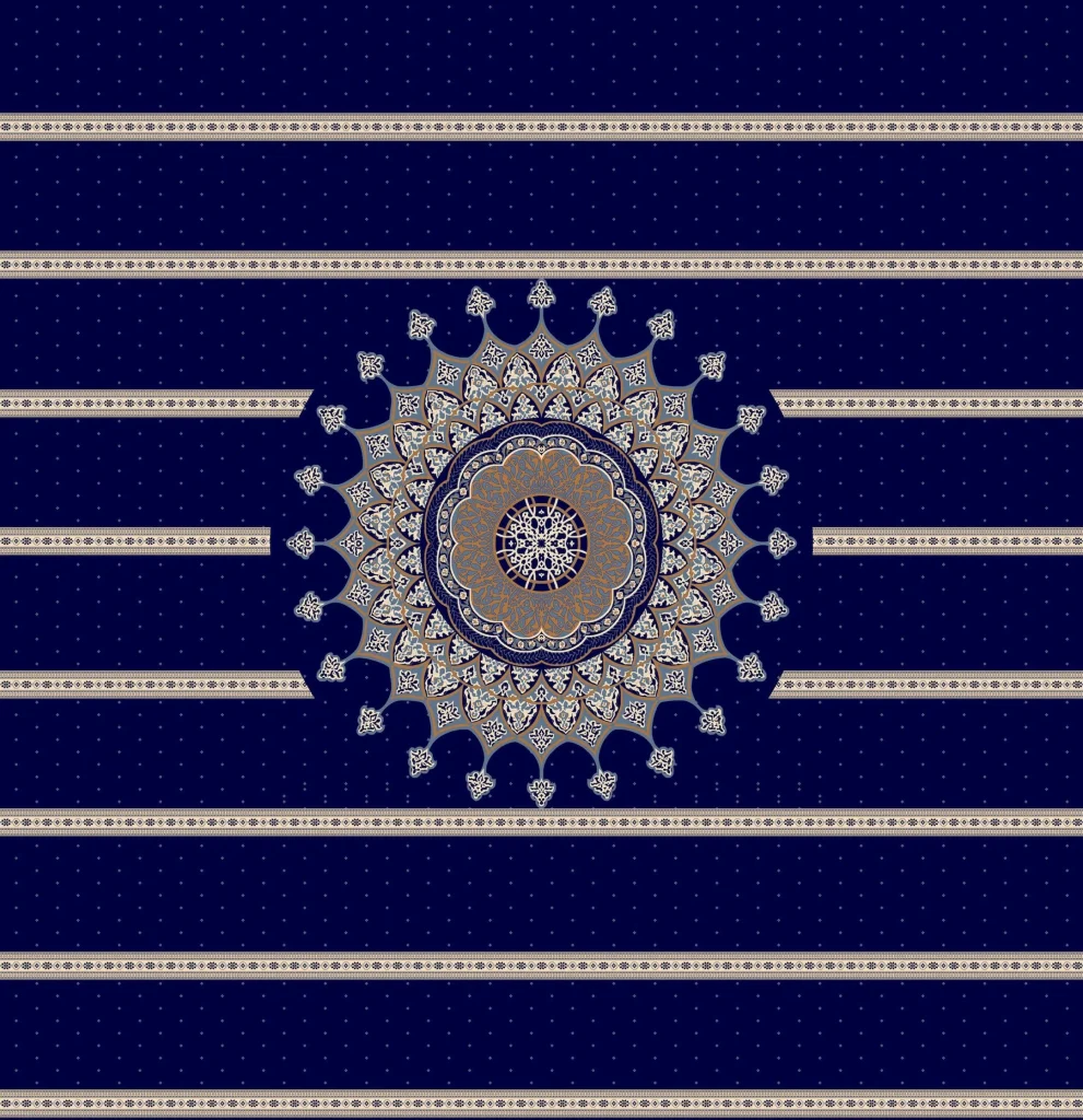 Royal Blue Mosque Prayer Carpet