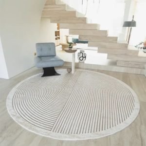 Curves and Straight Lines Patterned Carpet