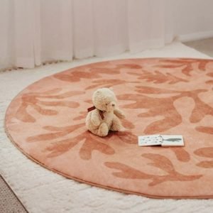 Juno Pink Terracotta Shapes Round Carpet
