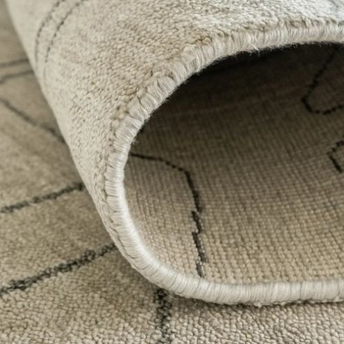 Pearl And Grey Line Pattern Carpet-2