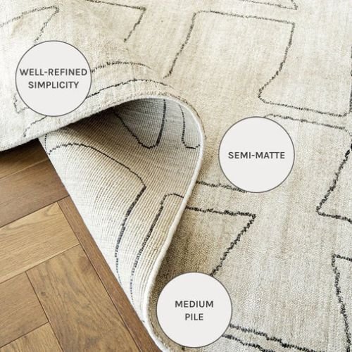 Pearl And Grey Line Pattern Carpet-3