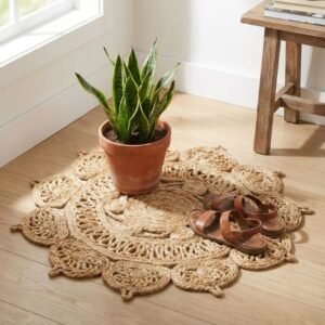 Handmade Braided Jute Round Rug