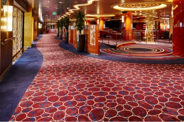 Red exhibition carpets in Dubai