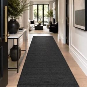 Black Sisal Look Indoor Outdoor Runner