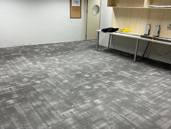 Custom-designed carpet flooring